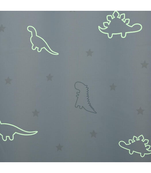 ATMOSPHERA - Rideau occultant Bleu avec Dinosaures phosphorescents 140 x 250 cm - large