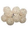 ATMOSPHERA - Guirlande décorative à piles 10 LED Boules en Rotin D 6 x L 162 cm - vignette