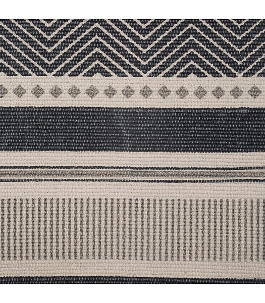 ATMOSPHERA - Tapis décoratif en Coton imprimé Gris Foncé 60 x 90 cm - large