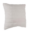 ATMOSPHERA - Coussin déhoussable en Fourrure Blanche 45 x 45 cm - vignette