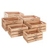 ATMOSPHERA - Lot de 6 Caisses de rangement Cagettes en Bois Naturel déco Factory - vignette