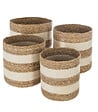 ATMOSPHERA - Set de 4 Paniers de rangement en Jute et Seagrass blanc et naturel - vignette