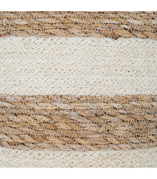 ATMOSPHERA - Set de 4 Paniers de rangement en Jute et Seagrass blanc et naturel - large