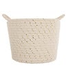 ATMOSPHERA - Lot de 3 Paniers de rangement blanc ivoire et doré chambre enfant - vignette