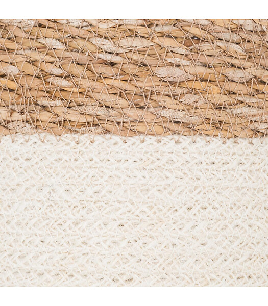 ATMOSPHERA - Set de 4 Paniers de rangement en Jute et Seagrass blanc et naturel - large