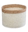 ATMOSPHERA - Set de 3 Paniers de rangement en Jute Naturel et Blanc - vignette