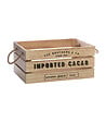 ATMOSPHERA - Lot de 3 Caisses de rangement Cagettes en Bois naturel et Corde - vignette