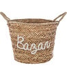 ATMOSPHERA - Panier de rangement osier & broderie blanche chambre enfant - vignette