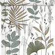 LUTECE - Papier peint vinyle graminée exotique - Vert - vignette