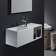 PLANETE BAIN - Lave-mains en solid surface Arezzo 54x20 cm avec espace de rangement - vignette