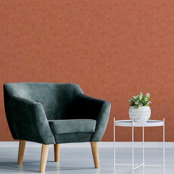 LUTECE - papier peint tadelakt orange brulee - large