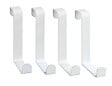 WENKO - Crochets de porte acier - Blanc mat lot 4 - Feuillure 2/4cm - vignette