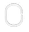 WENKO - Anneaux de rideau de douxhe plastique blanc - vignette