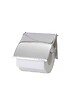 WENKO - Dérouleur papier WC mural acier chromé - Cover - 13,5cm - vignette