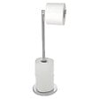WENKO - Porte-papier WC sur pied - Acier inox chromé - 4 rouleaux - vignette