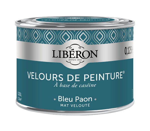LIBERON - Velours de peinture - Bleu paon - Mat - 125ml - large
