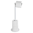 WENKO - Porte-papier WC sur pied - Blanc mat - Acier - 4 rouleaux - vignette