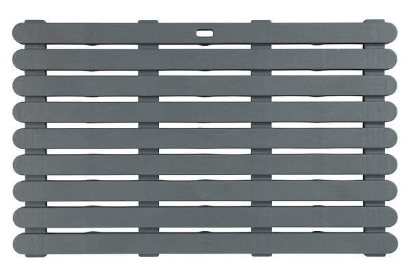 WENKO - Caillebotis douche antidérapant - Gris - 80x50cm - large