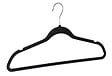 WENKO - Cintre floqué - Velours - Lot de 5 - Noir - Antidérapant - vignette