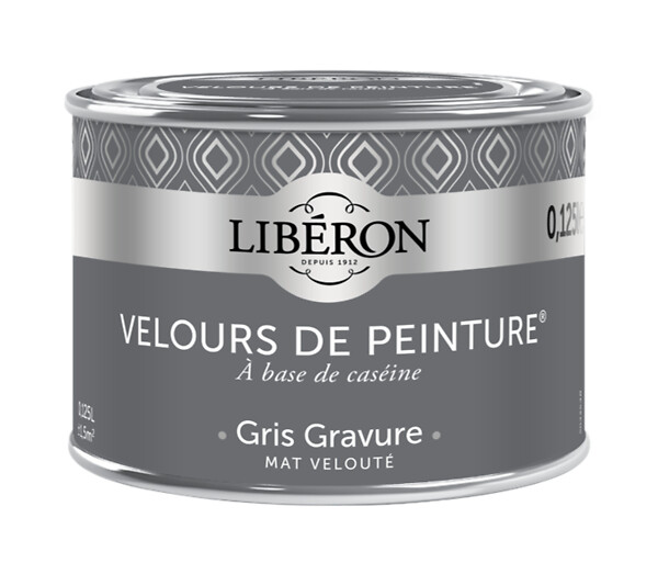 LIBERON - Velours de peinture - Gris gravure - Mat - 125ml - large