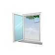 CONFORTEX - Voile moustiquaire CONFORTEX pour fenêtre - 100x100 cm - Blanc - vignette