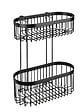 WENKO - Étagère murale acier inoxydable Classic Plus Noir 2 niveaux - vignette