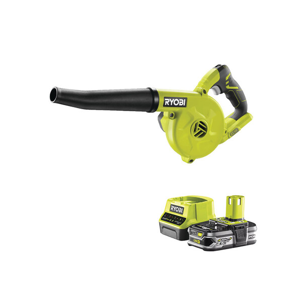 RYOBI - Pack RYOBI Souffleur d'atelier 18V One+ R18TB-0 - 1 Batterie 2.5Ah - 1 Chargeur rapide RC18120-125 - large