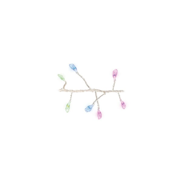 EDM - Guirlande en fil d'argent EDM - esprit de Noël - multicolore - 100 micro-LED - 1,5 m - 71276 - large