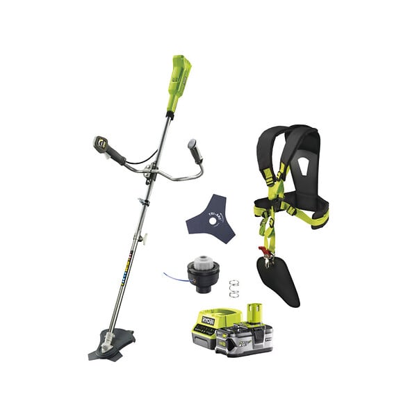 RYOBI - Pack RYOBI débroussailleuse 18V One+ OBC1820B - 1 batterie 4.0Ah - 1 chargeur 2.0Ah RC18120-140 - large