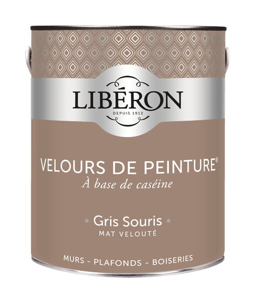 LIBERON - Peinture murale veloutée - Gris souris - 2,5L - large