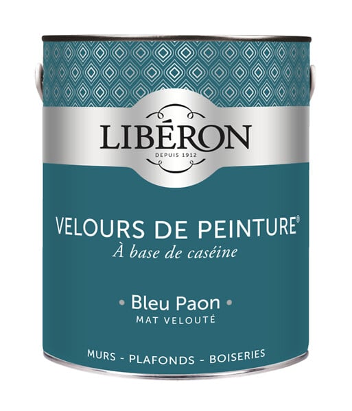 LIBERON - Peinture murale Velours de Peinture - Bleu paon - 2,5L - large