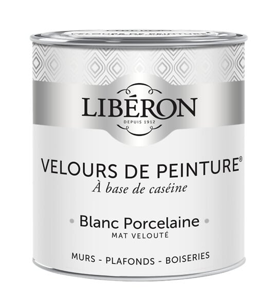 LIBERON - Peinture murale Velours de Peinture Blanc Porcelaine 0,5L - large