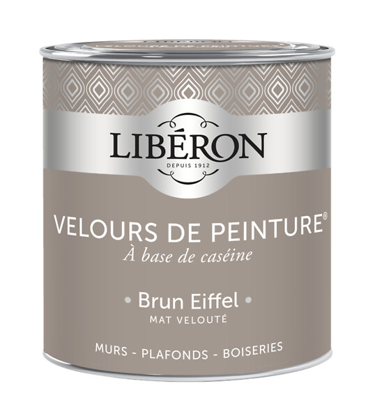 LIBERON - Peinture Velours de peinture - Brun Eiffel - 0,5L - large