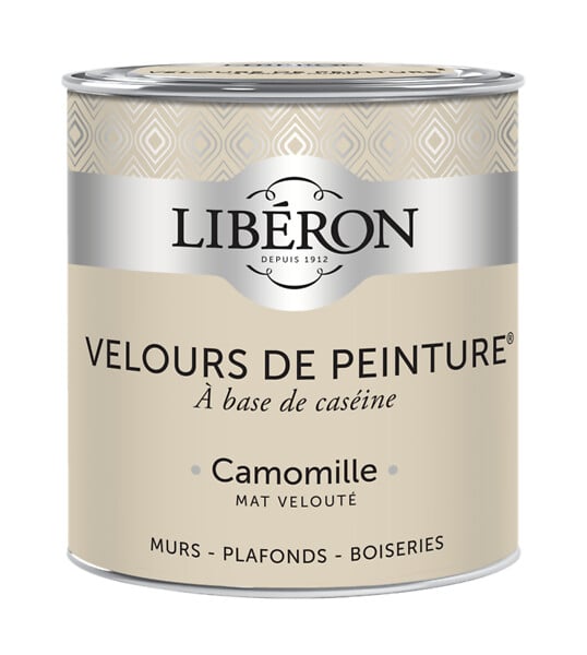 LIBERON - Peinture murale caséine Velours de peinture Camomille 0,5L - large