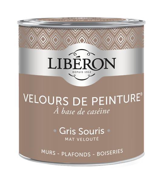 LIBERON - Velours de peinture - Gris souris - Mat - 0,5L - large