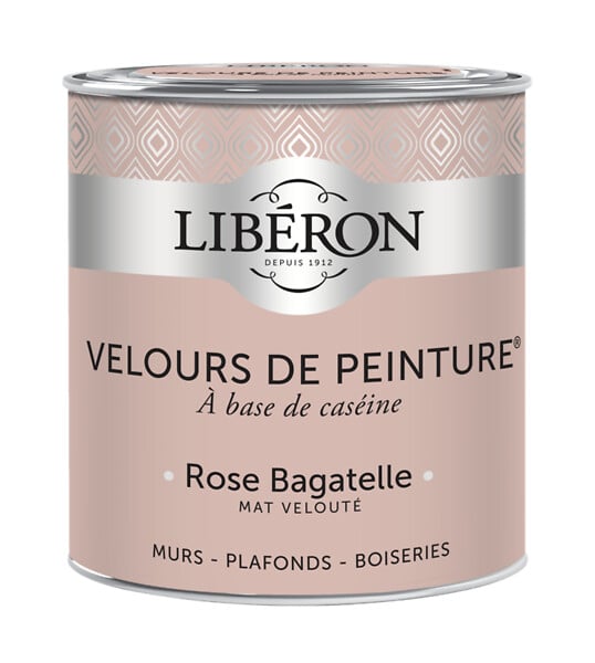 LIBERON - Peinture caséine Velours de peinture Rose Bagatelle 0,5L - large