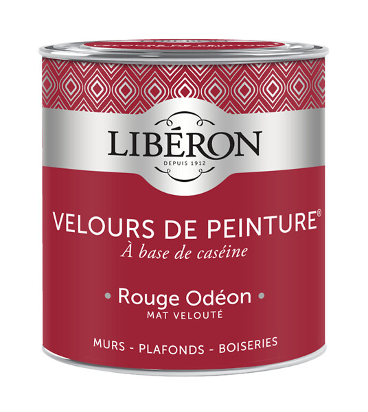 LIBERON - Peinture murale Velours de peinture - Rouge Odéon - 0,5L - large