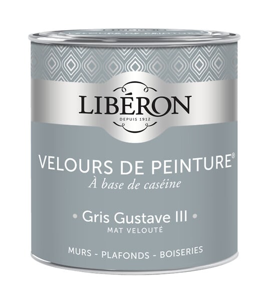 LIBERON - Velours de peinture - Gris gustave - Mat - 0,5L - large