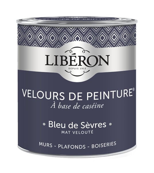 LIBERON - Velours de peinture - Bleu de Sèvres - Mat - 0,5L - large