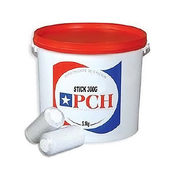 PCH - chlore lent stick 300g 5.1kg - hypochlorite calcium longue duree - large