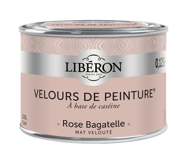 LIBERON - Peinture caséine Velours de Peinture Rose bagatelle 125ml - large