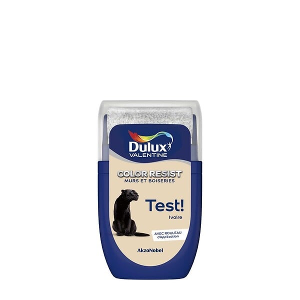 DULUX VALENTINE - Testeur Dulux Valentine Color Resist Mur et Boiserie Ivoire 0,03L - large