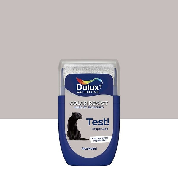DULUX VALENTINE - Testeur peinture acrylique Color Resist Mur et Boiserie - Taupe Clair - 0,03 - large