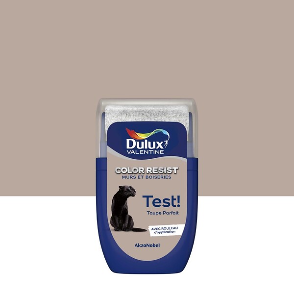 DULUX VALENTINE - Testeur Dulux Valentine Color Resist Mur Boiserie Taupe Parfait 0,03L - large