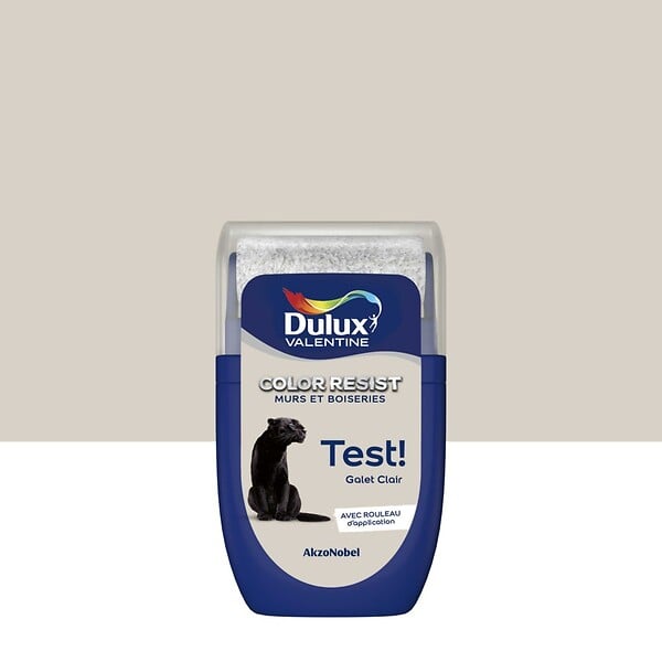 DULUX VALENTINE - Testeur Dulux Valentine Color Resist Mur et Boiserie Galet Clair 0,03L - large