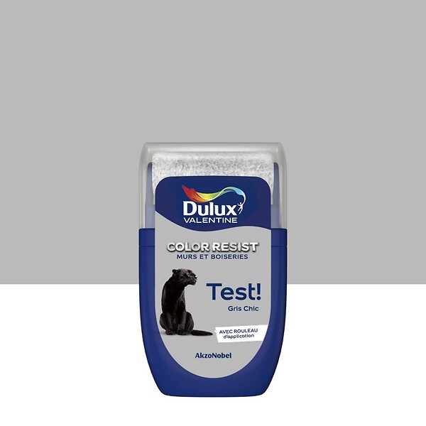 DULUX VALENTINE - Testeur de peinture Color Resist Gris Chic 0,03L - large