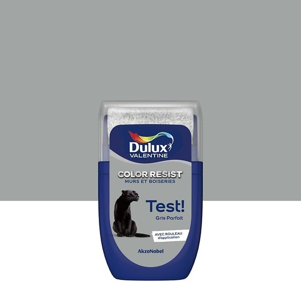 DULUX VALENTINE - Testeur Dulux Valentine Color Resist Mur Boiserie Gris Parfait 0,03L - large