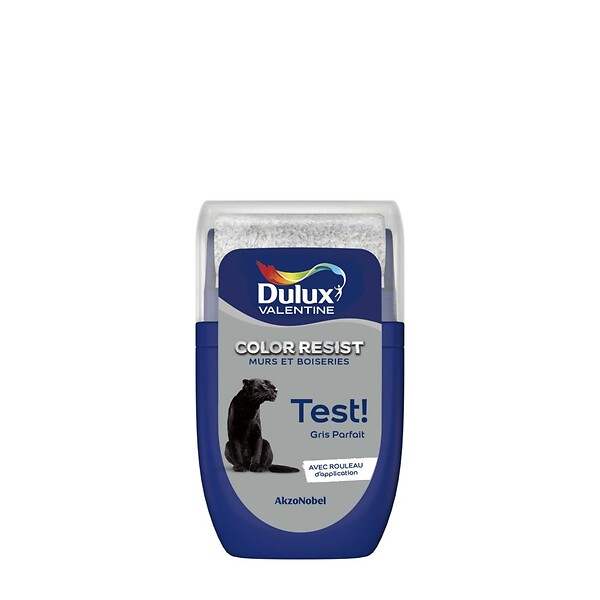 DULUX VALENTINE - Testeur Dulux Valentine Color Resist Mur Boiserie Gris Parfait 0,03L - large