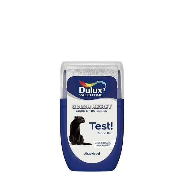 DULUX VALENTINE - Testeur Dulux Valentine Color Resist Mur et Boiserie Blanc Pur 0,03L - large