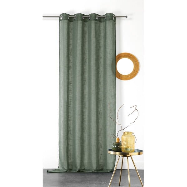 LINDER - Voilage oeillets Julie vert 140x240 - large